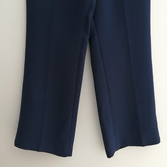 Sandro Navy Wide Leg Ankle Crop Trouser Dress Pants 38 or Medium - Picture 7 of 16